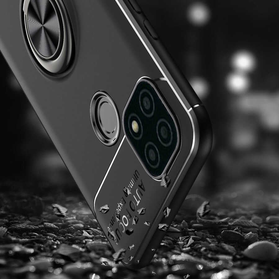 Realme C21 Kılıf Zore Ravel Silikon Kapak Siyah