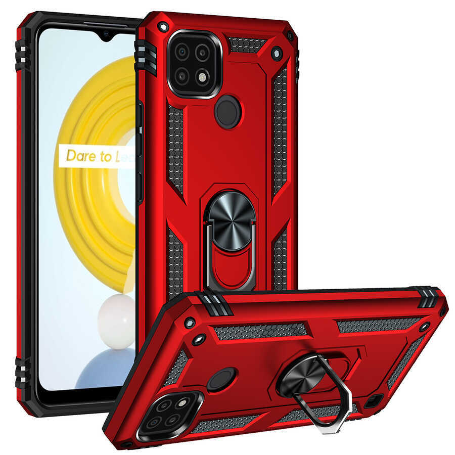 Realme C21 Kılıf Zore Vega Kapak Rose Gold
