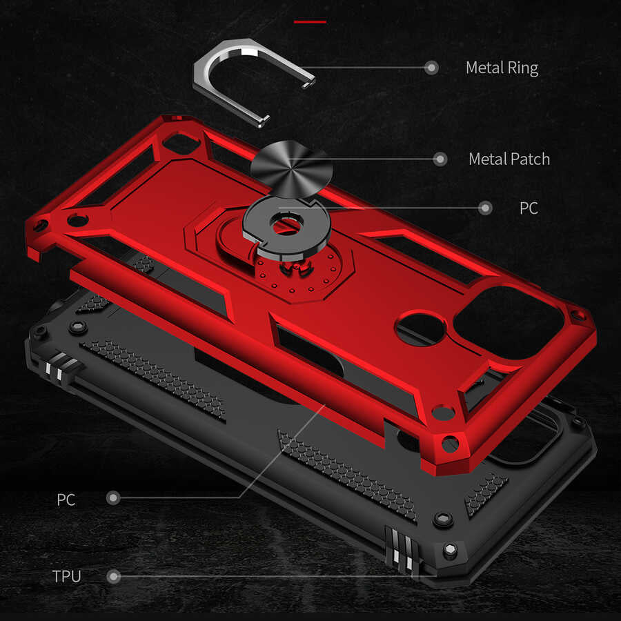 Realme C21 Kılıf Zore Vega Kapak Gri