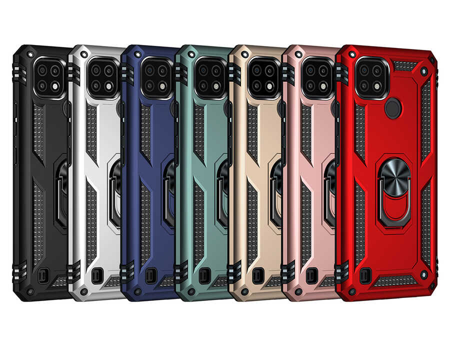Realme C21 Kılıf Zore Vega Kapak Kırmızı
