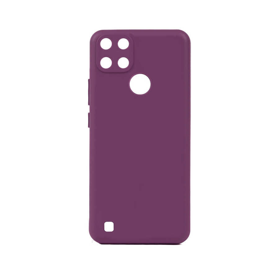 Realme C21Y Kılıf Zore Biye Silikon Mor