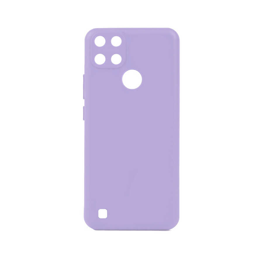 Realme C21Y Kılıf Zore Biye Silikon Lila
