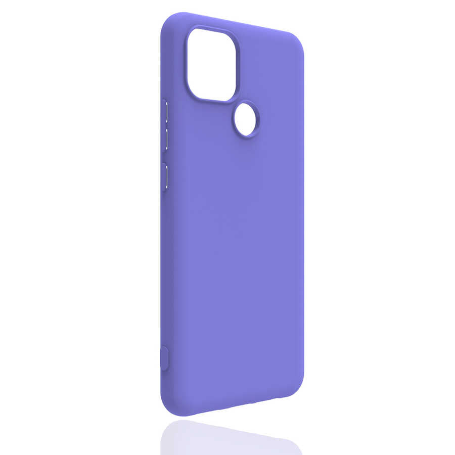 Realme C25 Kılıf Zore Biye Silikon Lila