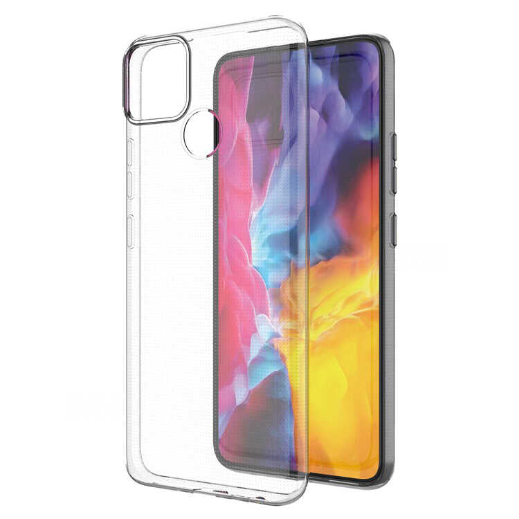 Realme C25 Kılıf Zore Kamera Korumalı Süper Silikon Kapak Renksiz
