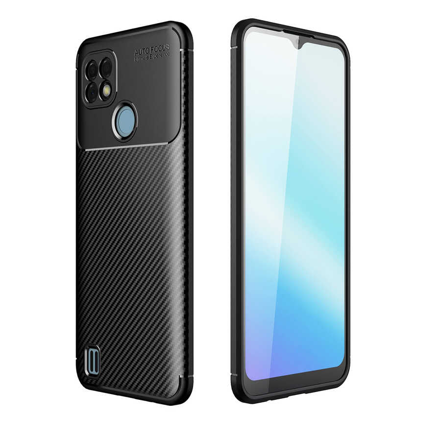 Realme C25 Kılıf Zore Negro Silikon Kapak Siyah