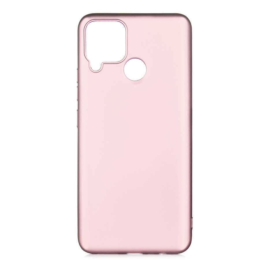 Realme C25 Kılıf Zore Premier Silikon Kapak Rose Gold