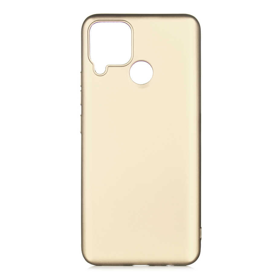 Realme C25 Kılıf Zore Premier Silikon Kapak Gold