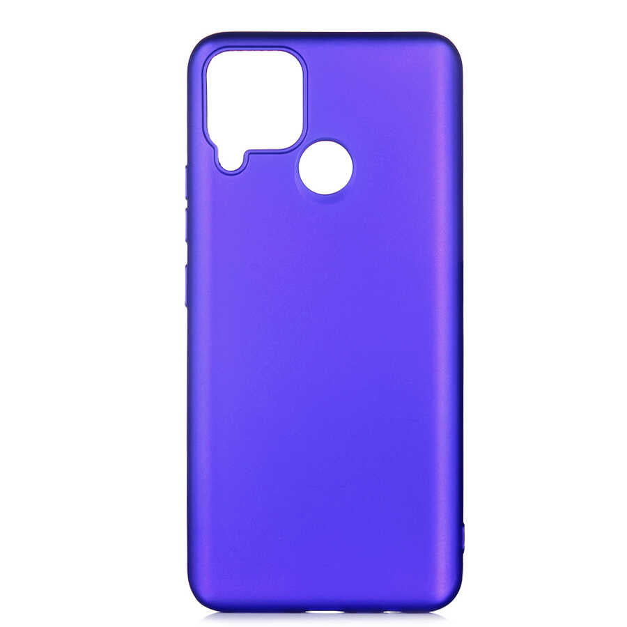 Realme C25 Kılıf Zore Premier Silikon Kapak Saks Mavi
