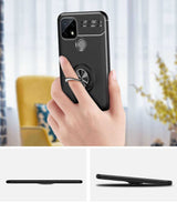 Realme C25 Kılıf Zore Ravel Silikon Kapak Siyah-Kırmızı
