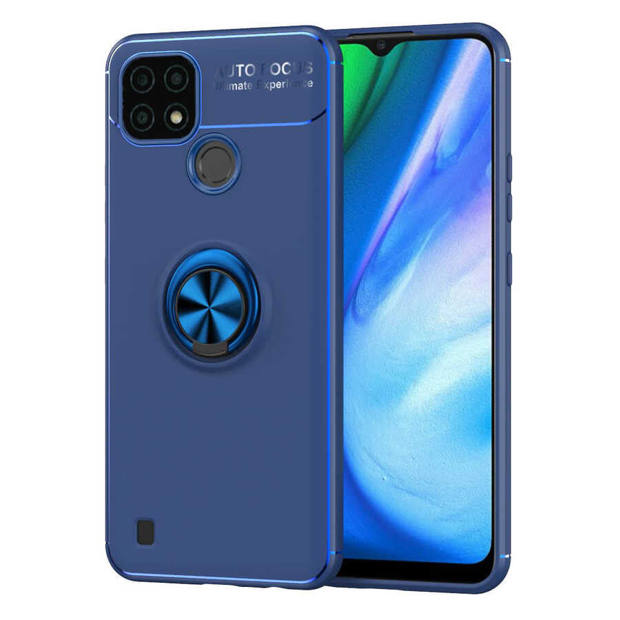 Realme C25 Kılıf Zore Ravel Silikon Kapak Mavi