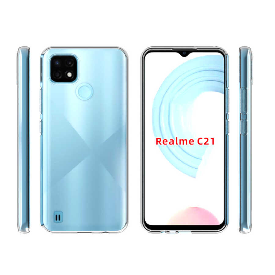 Realme C25 Kılıf Zore Süper Silikon Kapak Renksiz