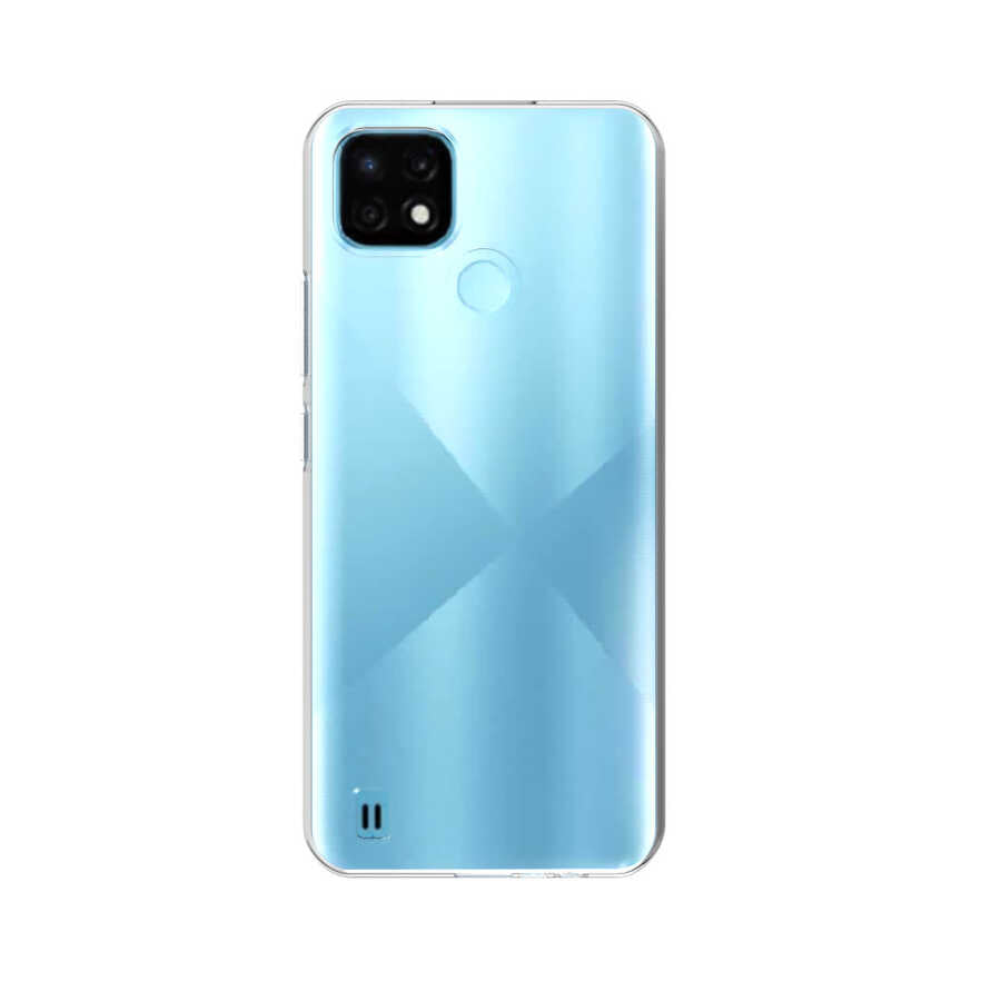 Realme C25 Kılıf Zore Süper Silikon Kapak Renksiz