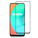 Realme C25 Zore Kenarları Kırılmaya Dayanıklı Cam Ekran Koruyucu Siyah