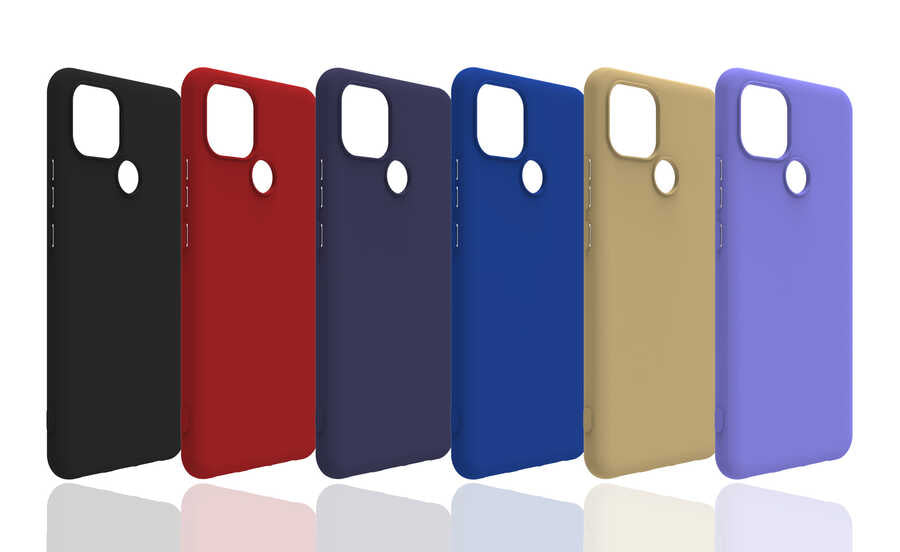 Realme C25Y Kılıf Zore Biye Silikon Siyah