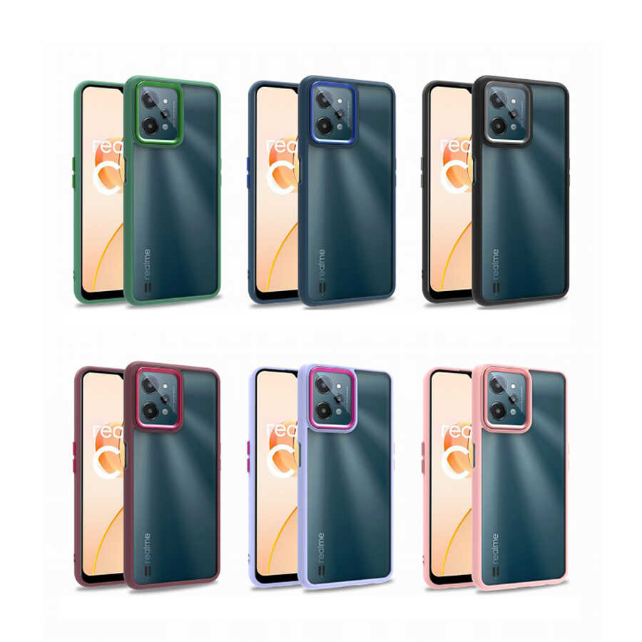 Realme C31 Kılıf Zore Flora Kapak Kırmızı