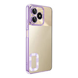 Realme C53 Kılıf Kamera Korumalı Logo Gösteren Zore Omega Kapak Mavi