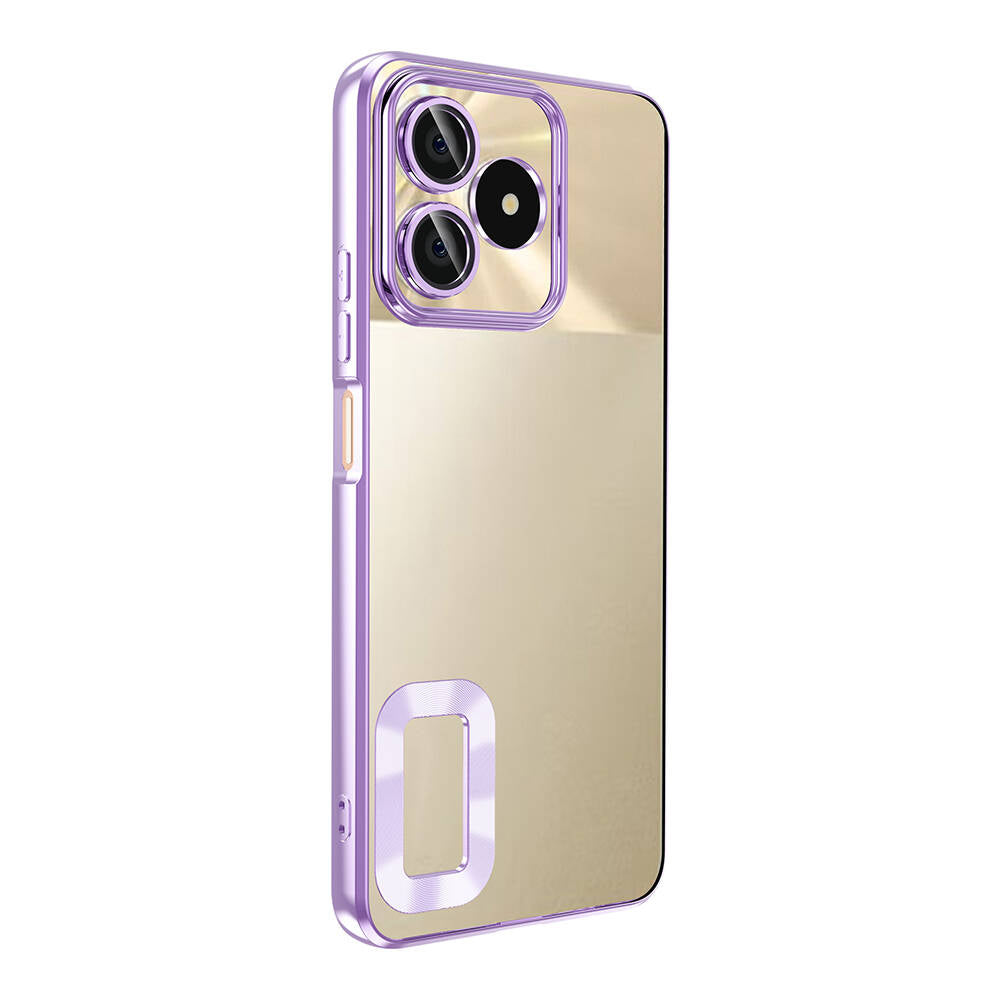 Realme C53 Kılıf Kamera Korumalı Logo Gösteren Zore Omega Kapak Mavi