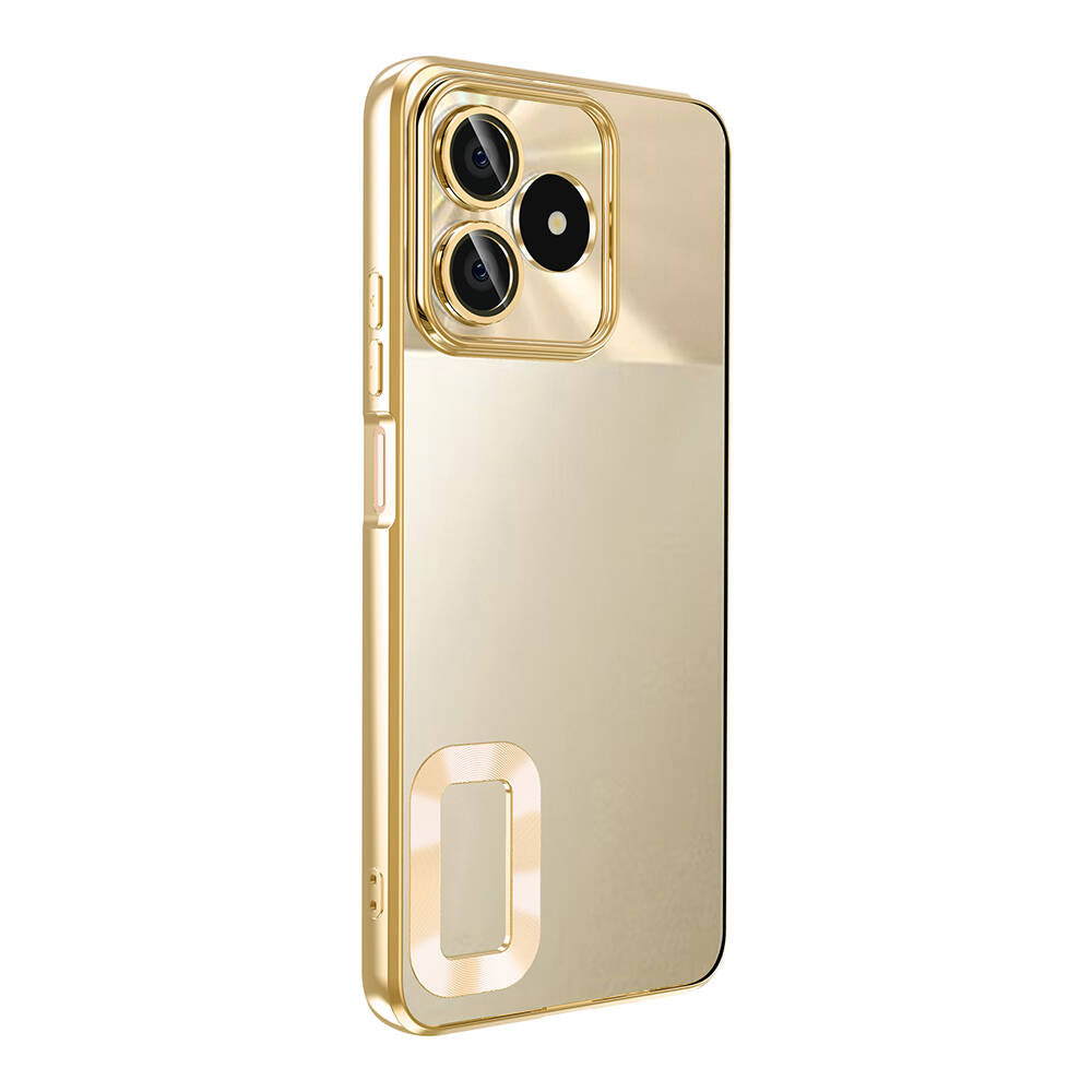 Realme C53 Kılıf Kamera Korumalı Logo Gösteren Zore Omega Kapak Mavi