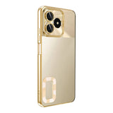 Realme C53 Kılıf Kamera Korumalı Logo Gösteren Zore Omega Kapak Mavi