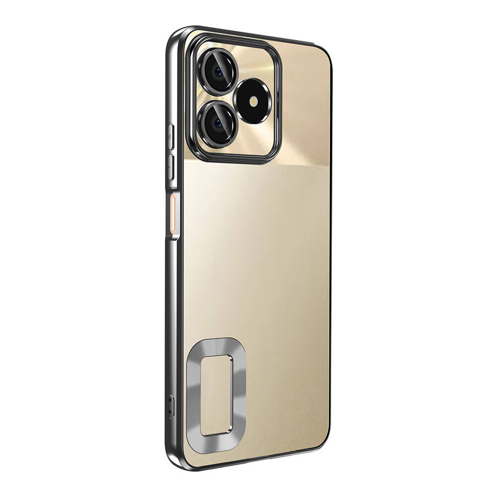 Realme C53 Kılıf Kamera Korumalı Logo Gösteren Zore Omega Kapak Mavi