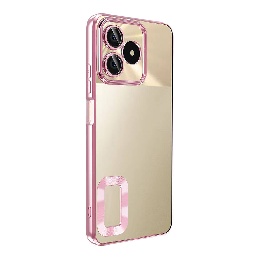 Realme C53 Kılıf Kamera Korumalı Logo Gösteren Zore Omega Kapak Mavi