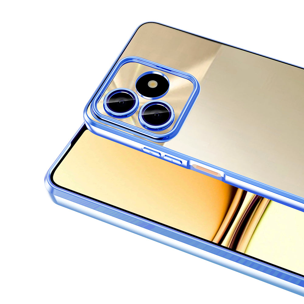 Realme C53 Kılıf Kamera Korumalı Logo Gösteren Zore Omega Kapak Mavi