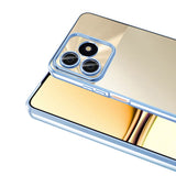 Realme C53 Kılıf Kamera Korumalı Logo Gösteren Zore Omega Kapak Mavi