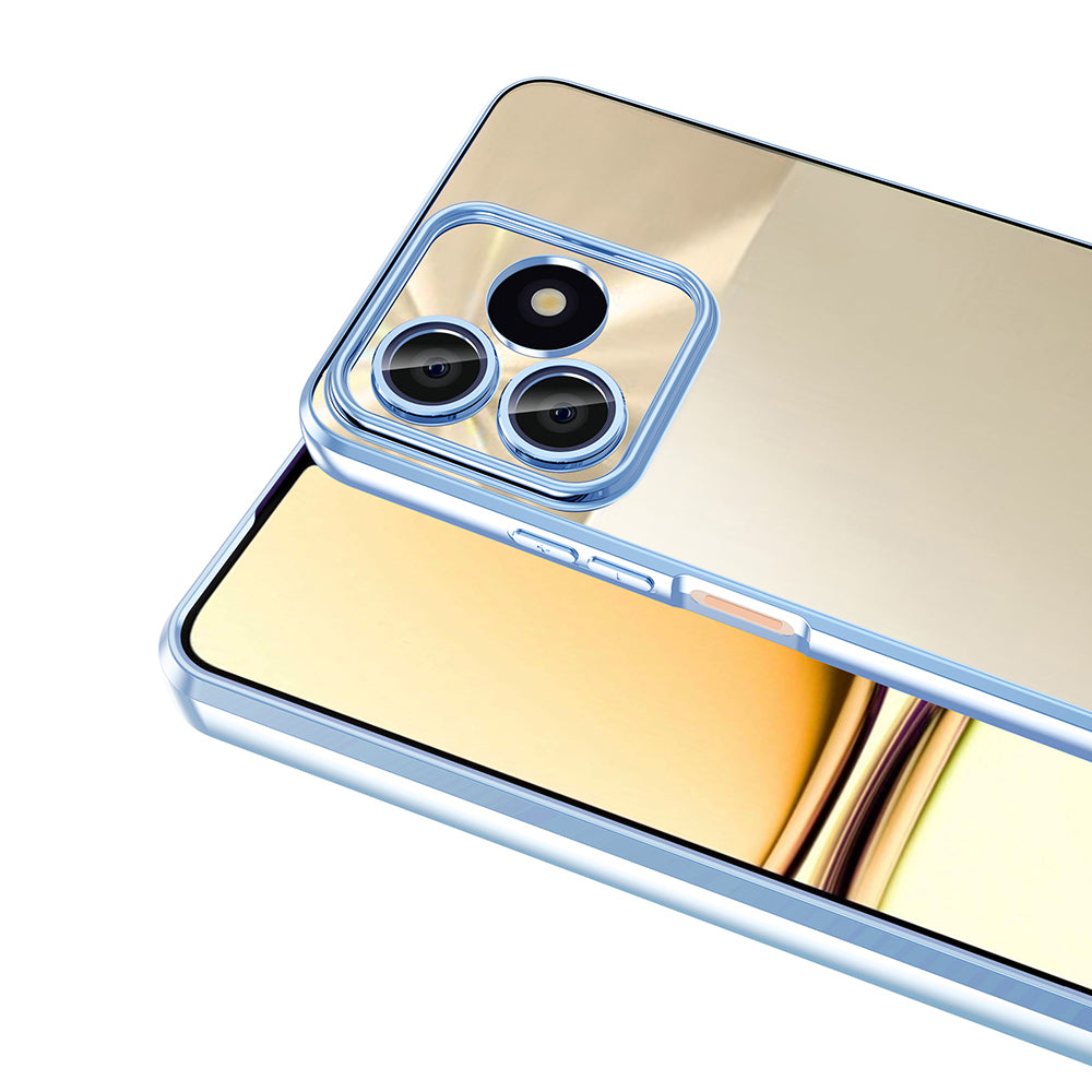 Realme C53 Kılıf Kamera Korumalı Logo Gösteren Zore Omega Kapak Mavi