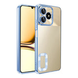 Realme C53 Kılıf Kamera Korumalı Logo Gösteren Zore Omega Kapak Sierra Mavi