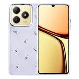 Realme C61 Kılıf Airbag Tasarımlı Simli Şeffaf Zore Kutup Kapak Lale