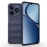 Realme C61 Kılıf Esnek TPU Oyuklu Arka Yüzey Tasarımlı Zore Etnik Silikon Kapak Koyu Yeşil
