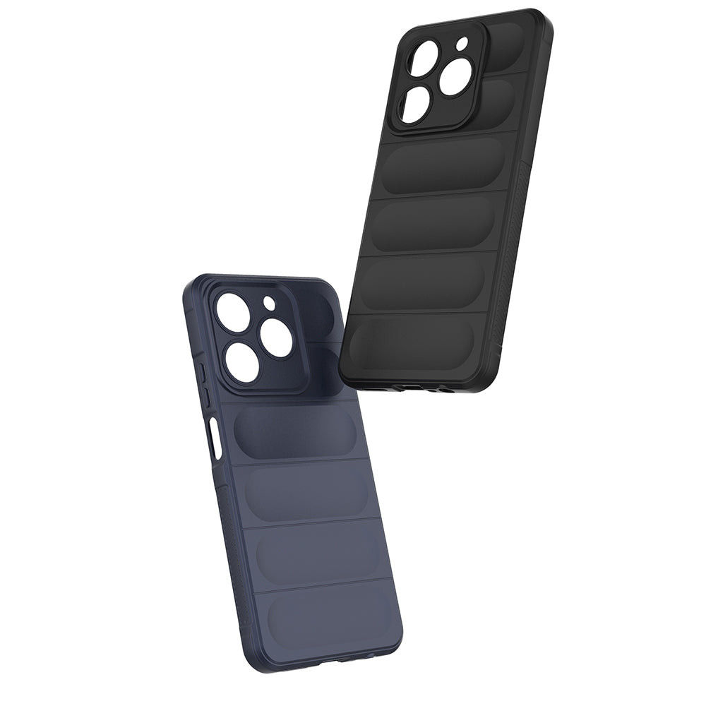 Realme C61 Kılıf Esnek TPU Oyuklu Arka Yüzey Tasarımlı Zore Etnik Silikon Kapak Koyu Yeşil