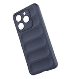 Realme C61 Kılıf Esnek TPU Oyuklu Arka Yüzey Tasarımlı Zore Etnik Silikon Kapak Lacivert