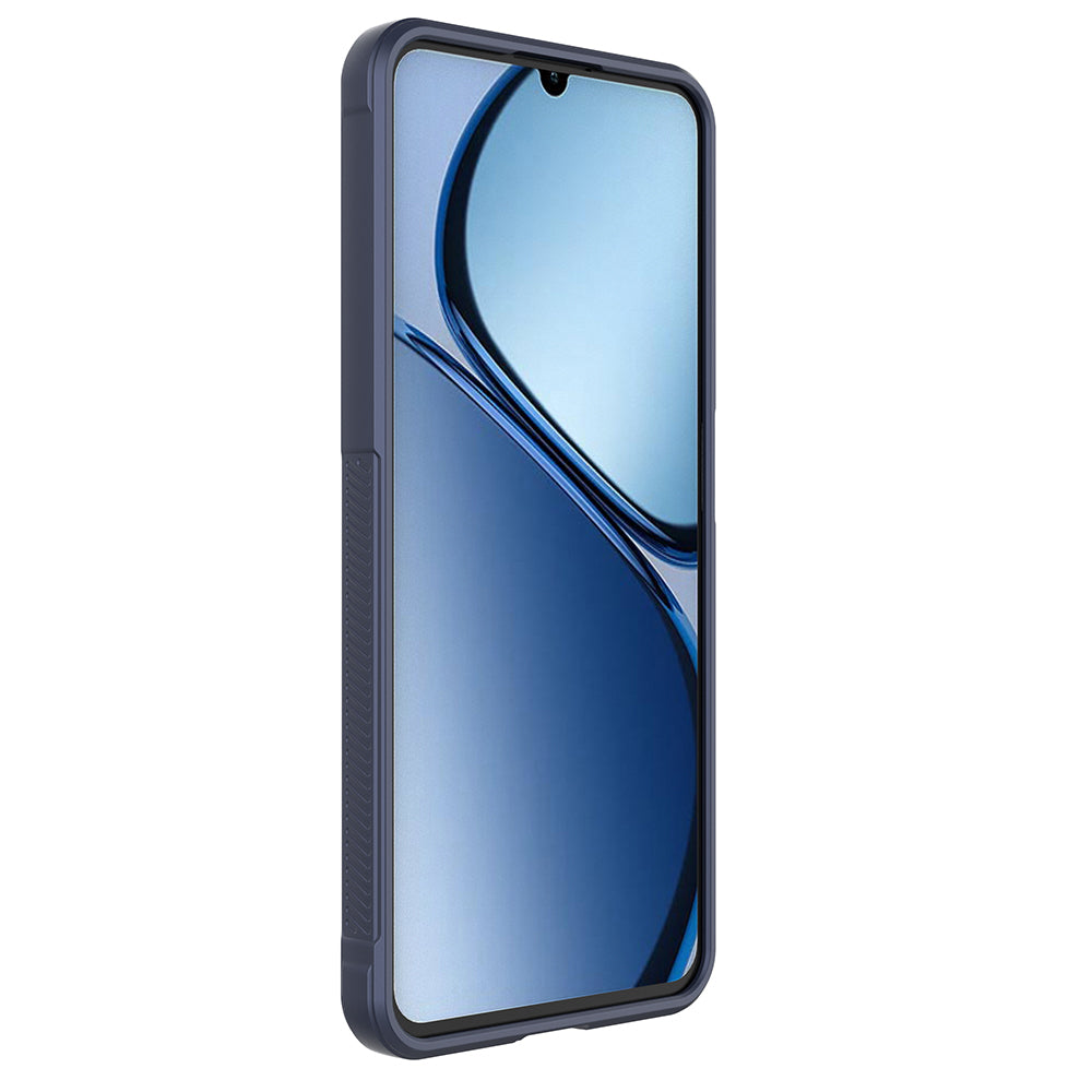 Realme C61 Kılıf Esnek TPU Oyuklu Arka Yüzey Tasarımlı Zore Etnik Silikon Kapak Lacivert