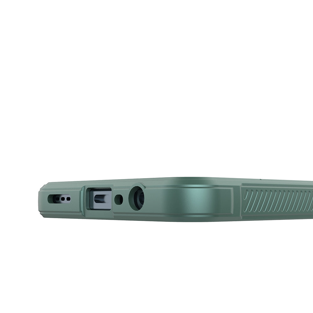 Realme C61 Kılıf Esnek TPU Oyuklu Arka Yüzey Tasarımlı Zore Etnik Silikon Kapak Koyu Yeşil