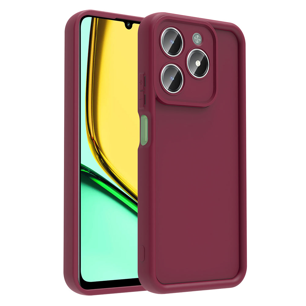 Realme C61 Kılıf Kamera Korumalı Zore Ananas Kapak Siyah