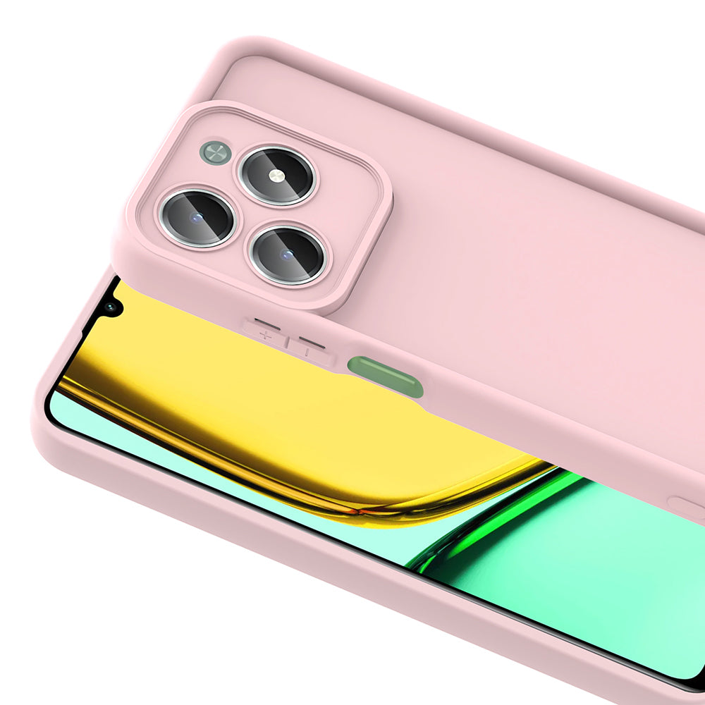 Realme C61 Kılıf Kamera Korumalı Zore Ananas Kapak Mürdüm
