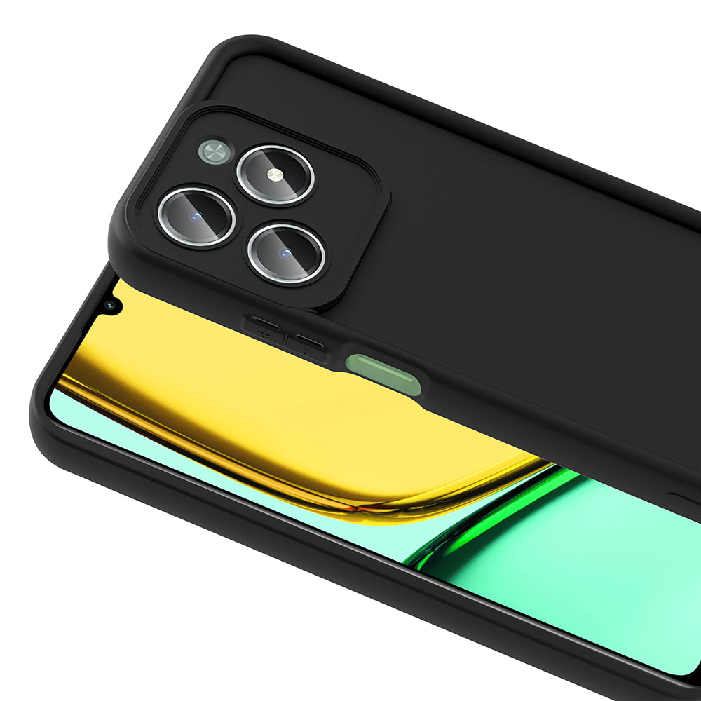Realme C61 Kılıf Kamera Korumalı Zore Ananas Kapak Siyah