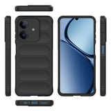 Realme C63 Kılıf Esnek TPU Oyuklu Arka Yüzey Tasarımlı Zore Etnik Silikon Kapak Lacivert