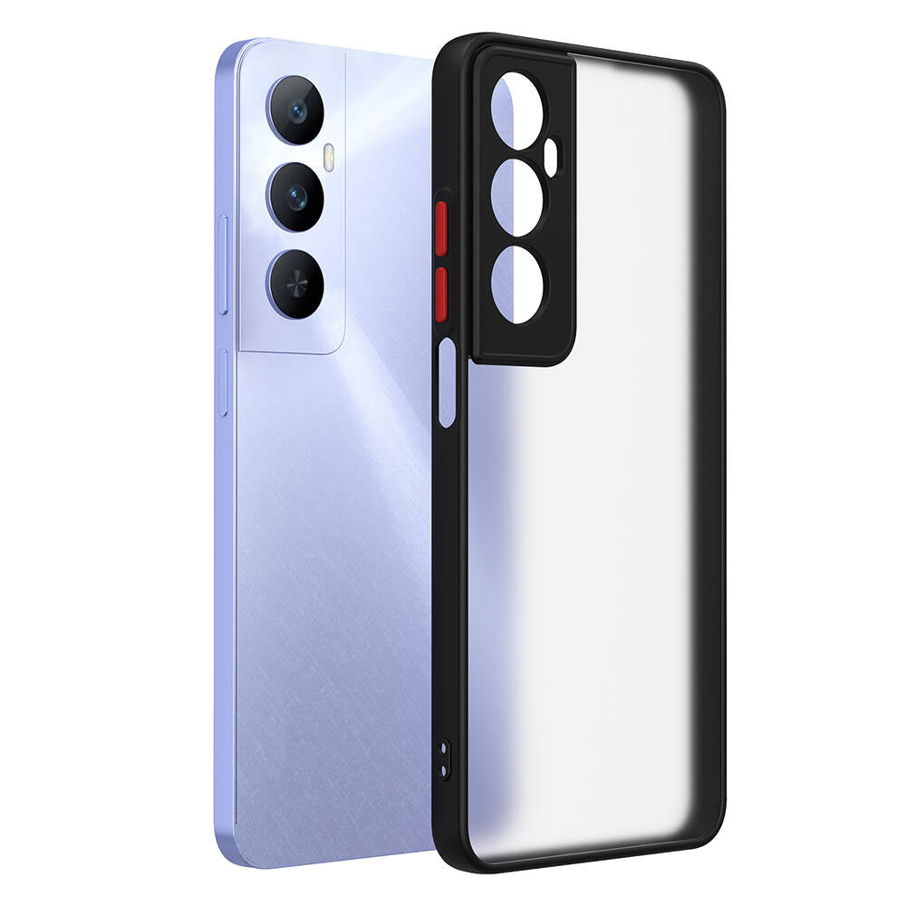 Realme C65 4G Kılıf Zore Hux Kapak Siyah