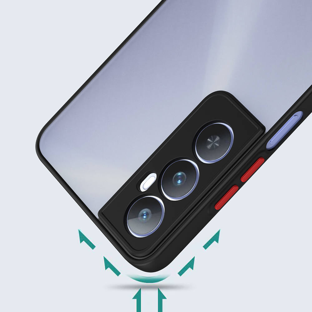 Realme C65 4G Kılıf Zore Hux Kapak Siyah