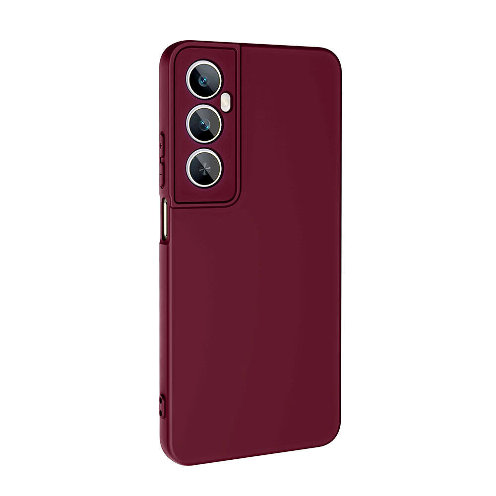 Realme C65 4G Kılıf Zore Mara Lansman Kapak Kırmızı