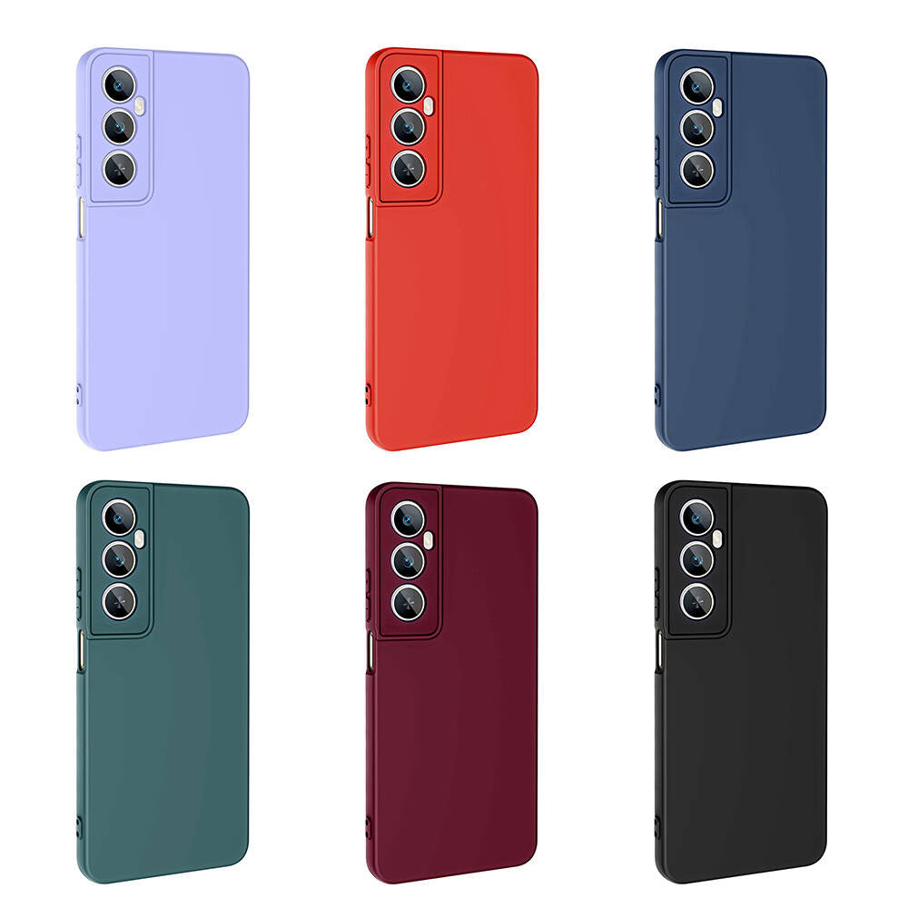 Realme C65 4G Kılıf Zore Mara Lansman Kapak Kırmızı