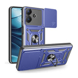 Realme Note 60 Kılıf Magnetik Standlı Kamera Korumalı Zore Sürgülü Vega Kapak Mavi