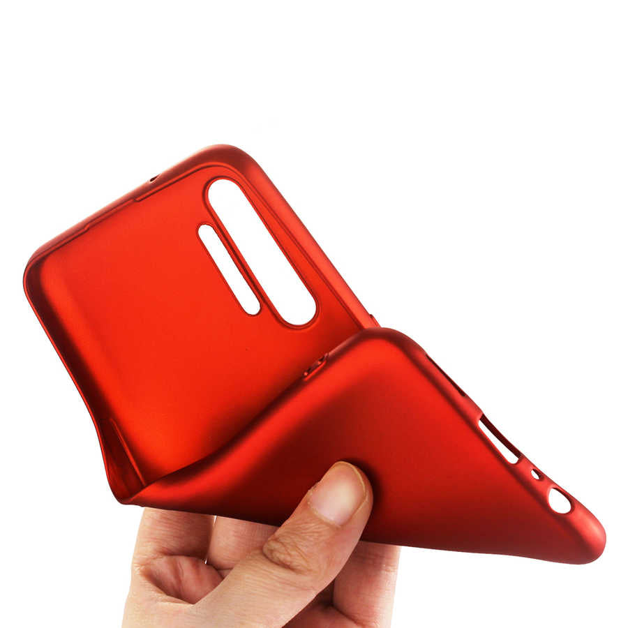 Realme XT Kılıf Zore Premier Silikon Kapak Mürdüm