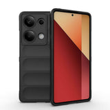 Redmi Note 13 Pro 4G Kılıf Esnek TPU Oyuklu Arka Yüzey Tasarımlı Zore Etnik Silikon Kapak Siyah