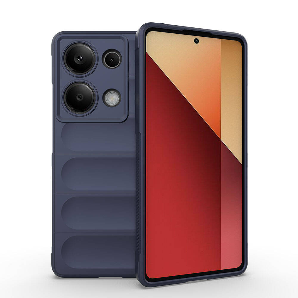 Redmi Note 13 Pro 4G Kılıf Esnek TPU Oyuklu Arka Yüzey Tasarımlı Zore Etnik Silikon Kapak Koyu Yeşil