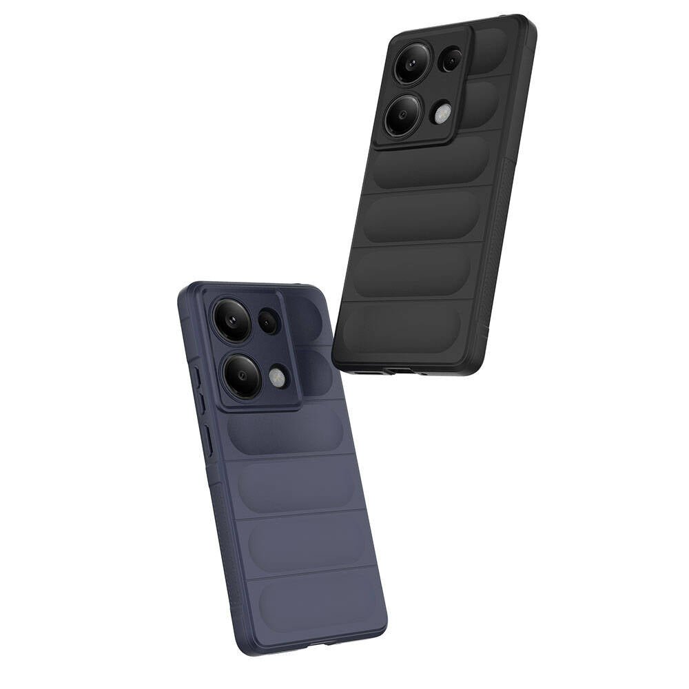 Redmi Note 13 Pro 4G Kılıf Esnek TPU Oyuklu Arka Yüzey Tasarımlı Zore Etnik Silikon Kapak Koyu Yeşil