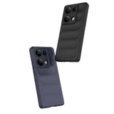 Redmi Note 13 Pro 4G Kılıf Esnek TPU Oyuklu Arka Yüzey Tasarımlı Zore Etnik Silikon Kapak Siyah