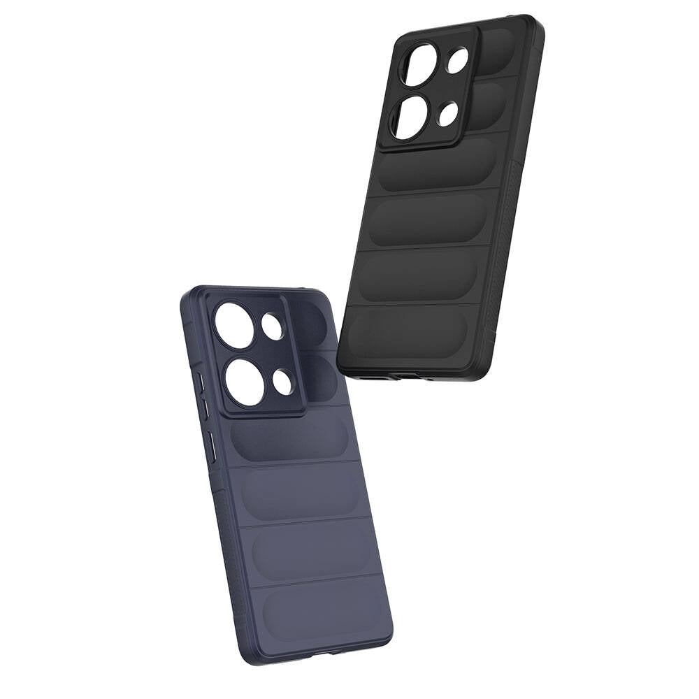 Redmi Note 13 Pro 4G Kılıf Esnek TPU Oyuklu Arka Yüzey Tasarımlı Zore Etnik Silikon Kapak Koyu Yeşil